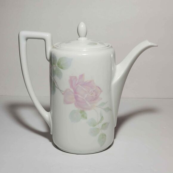 Rosenthal Coffee Pot Pink Rose Isolde Vintage Selb Bavaria - Picture 4 of 9